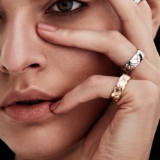 【SALE】 샤* 코코러쉬 스몰 반지 (화이트실버 7호/로즈골드 7호)