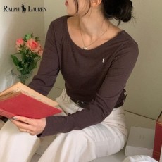 POLO 폴로 유넥 스판 긴팔 티셔츠