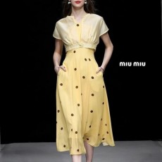 MIUMIU 미우미우 볼레로탑 옐로우원피스SET