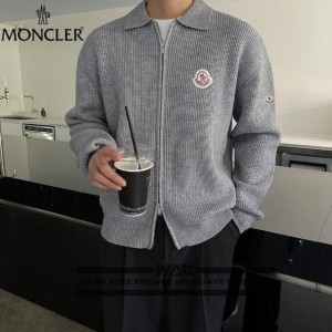 MONCLER 몽끌레어 레아 하찌 집업 카라 가디건