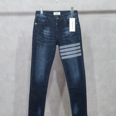 THOM BROWNE 톰브라운 사선완장 도그 진청 청바지