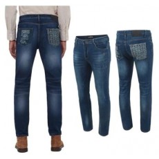 TB 프린트 워싱 청바지