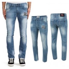 자수 워싱 청바지