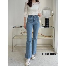 미*** 로고 데님팬츠