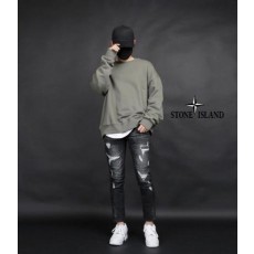 스* 로고 와펜 데님 팬츠