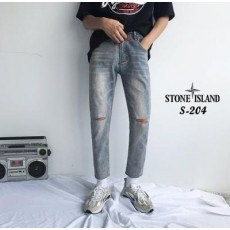 스* 빈티지 워싱 무파진 백로고 청바지