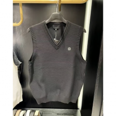 ST ANDREWS 세인트앤드류스 남성 별 심볼 케이블 브이넥나트 베스트