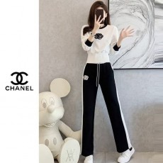 CHANEL 샤넬 로즈니트 긴팔 팬츠세트