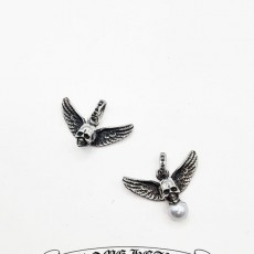 CHROME HEARTS 크롬하츠 CH 포티 마할리아 스컬윙 스몰 팬던트