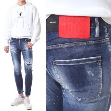 DSQUARED2 디스퀘어드2 24 S/S 1964레드러버패치 블루페인트진