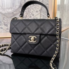 CHANEL 샤넬 24P CC로고 탑핸들 풀박