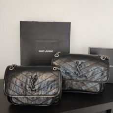 YSL SAINT LAURENT 입생로랑  니키백 블랙 은장