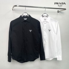 PRADA 프라다  밀라노 자수로고 셔츠
