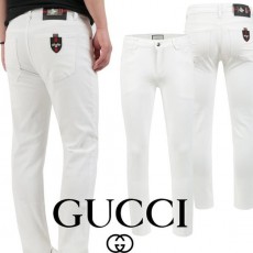 GUCCI 구찌 방패패치 화이트워싱 슬림진
