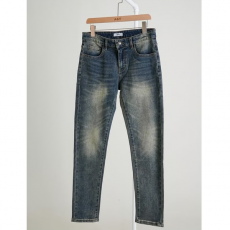 LOEWE 로에베 아나그램 컬러 블럭 포켓 그래픽 워싱 슬림핏 데님 팬츠