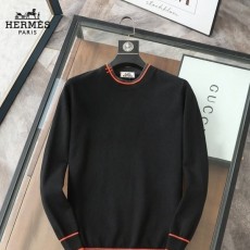 HERMES 에르메스 H 이중넥 라인 울니트