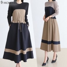MONCLER 몽끌레어 Round waist strap long dress