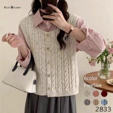 POLO 폴로 꽈배기니트베스트