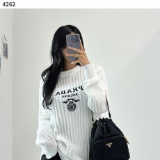 PRADA 프라다  인타르시아 라운드 남여공용 니트