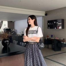 CHRISTIAN DIOR 크리스찬디올 롱치마반팔셋트