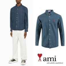 AMI 아미 드 꾀흐 데님 셔츠