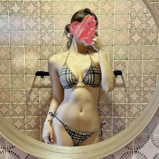 BURBERRY 버버리 아카이브 베이지 빈티지 체크 트라이앵글 비키니