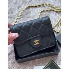 샤* 클래식 미니크로스 캐비어 소가죽 금장