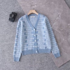 MIUMIU 미우미우 여성 자가드로고 가디건