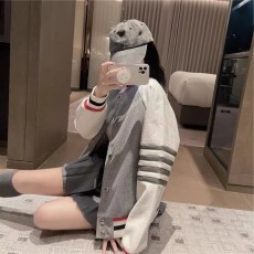 THOM BROWNE 톰브라운 4바 니트 야구 점퍼