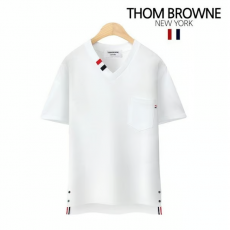 THOM BROWNE 톰브라운 시그니처 브이넥 반팔 티셔츠