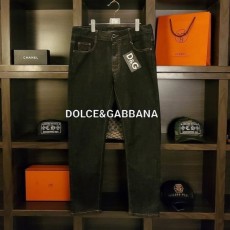 돌* 블랙가죽 스터드 데님진