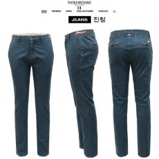 톰* 23FW 스틸로고 장식 데님 슬랙스