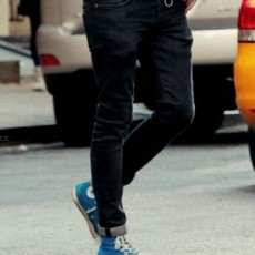 프** 엠보로고 워싱 스판 데님블랙진 ➡️수입최고급