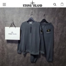 와펜패치 오버핏 피그먼트워싱 맨투맨 세트