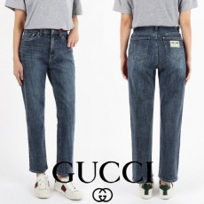 구* 23SS 컬러로고 패치 여성 진청 슬림진