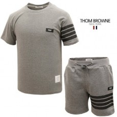 톰* 23SS 블랙 사선 반팔 & 반바지 트레이닝세트