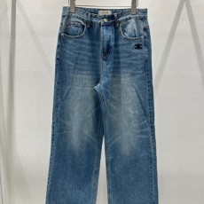 셀** 트리오페 컷팅 워싱 와이드 데님팬츠