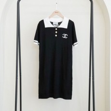 샤* 여성 골드버튼 니트 원피스