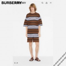 스트라이프 매쉬 니트 반팔 반바지 셋업