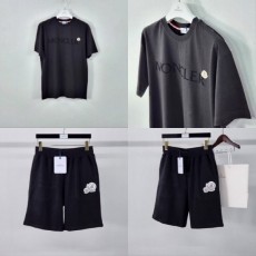 암패치 벨루어 티셔츠&더블로고패치 5부팬츠