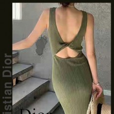 디* 등파임 민소매 니트 원피스(8834)