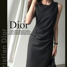 디* 사선셔링 민소매 원피스 (909)