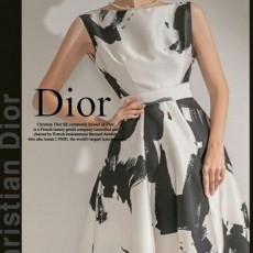 디* 물 나염 민소매 원피스 (9280)