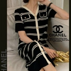 샤* 와이라인 금장 ST 반팔 니트 원피스 (8885)