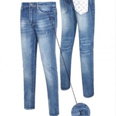 루* 모노 포켓 프린팅 워싱 청바지(ADF)