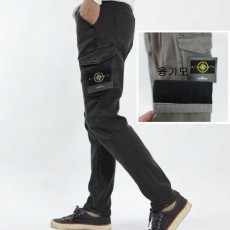 면원단 융기모 차콜 팬츠