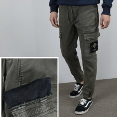 카키 융기모 카고 팬츠