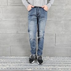 포켓 로고 청바지