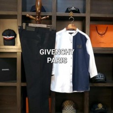 지** 시그니쳐 니어린 7부린넨 배색 차이나+ G.V 슬렉스