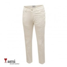 아* 슬림일자 화이트 팬츠